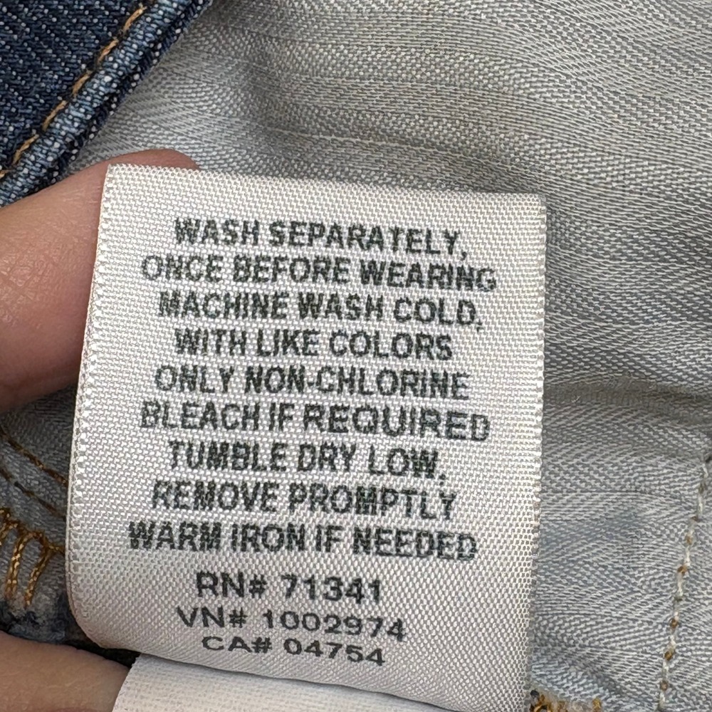 LL Bean Classic Fit Straight Leg Jeans Womens 16 MT Dark Wash Stretch 500301 - Picture 7 of 14